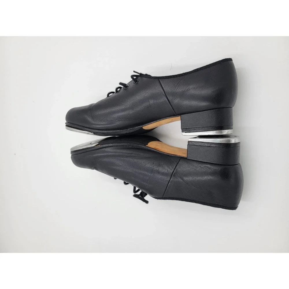 Bloch Black Leather Oxford Tap Dance Shoes,‎ Kids Size 8